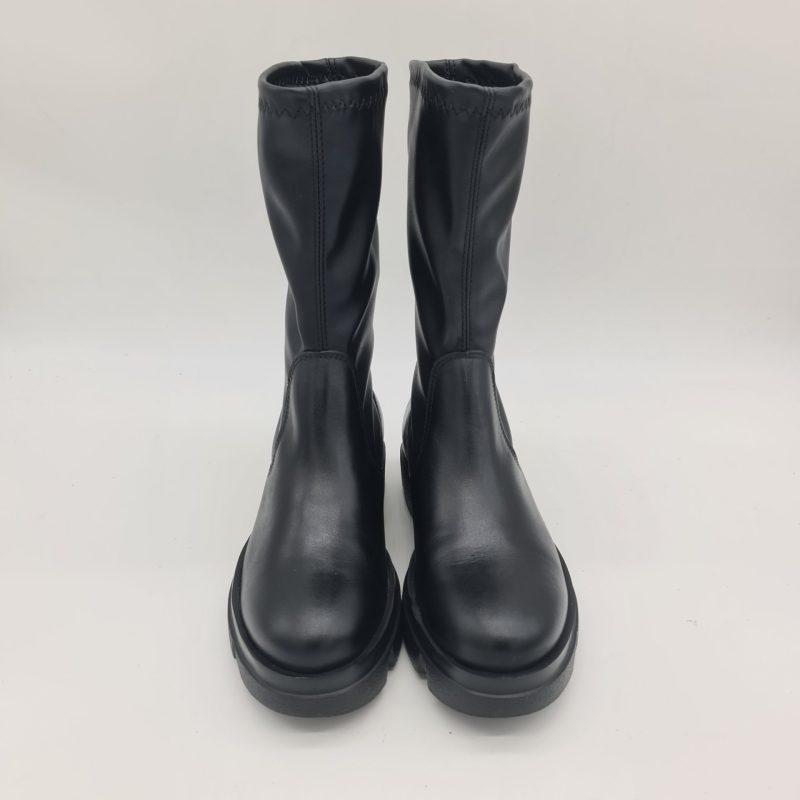Les Tulipes tronchetto donna nero gambale elasticizzato