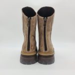 Les Tulipes tronchetto donna camoscio taupe con zip dietro