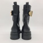 Les Tulipes anfibio donna pelle nero con fibbia dorata