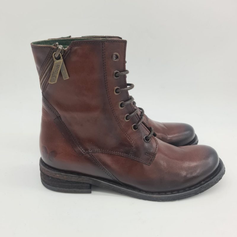 Felmini scarponcino donna in pelle spazzolata marrone