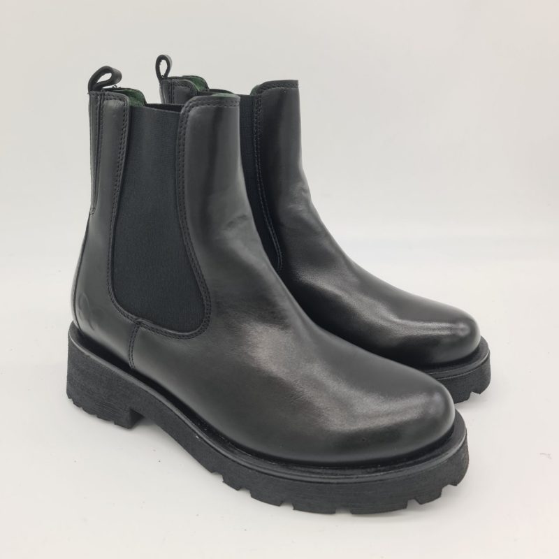Felmini stivaletto donna con elastici pelle nero