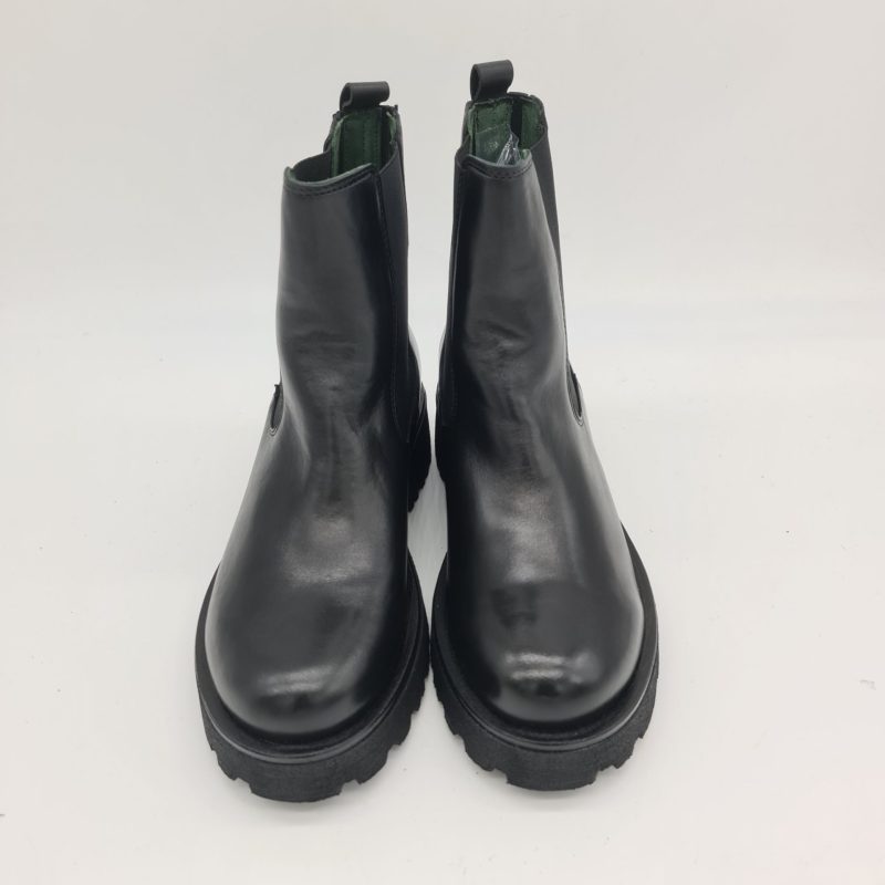 Felmini stivaletto donna con elastici pelle nero