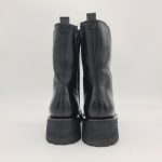 Felmini tronchetto donna con zip pelle nera