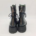 Felmini anfibio donna pelle nero con carrarmato