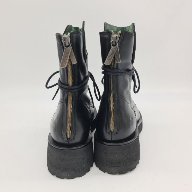 Felmini anfibio donna pelle nero con carrarmato
