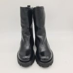 Felmini stivaletto donna con elastici pelle nero