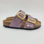 Birkenstock Sydney Cushin Buckle patent faded purple ciabatta donna