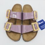 Birkenstock Sydney Cushin Buckle patent faded purple ciabatta donna