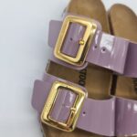 Birkenstock Sydney Cushin Buckle patent faded purple ciabatta donna