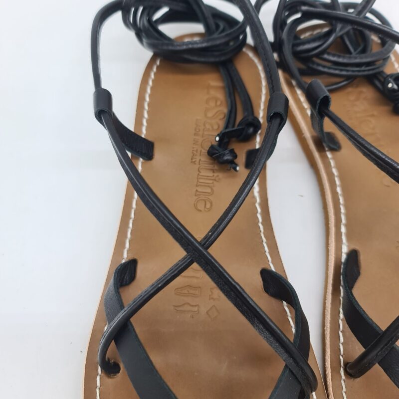 Le Salentine sandalo infradito alla schiava nero donna