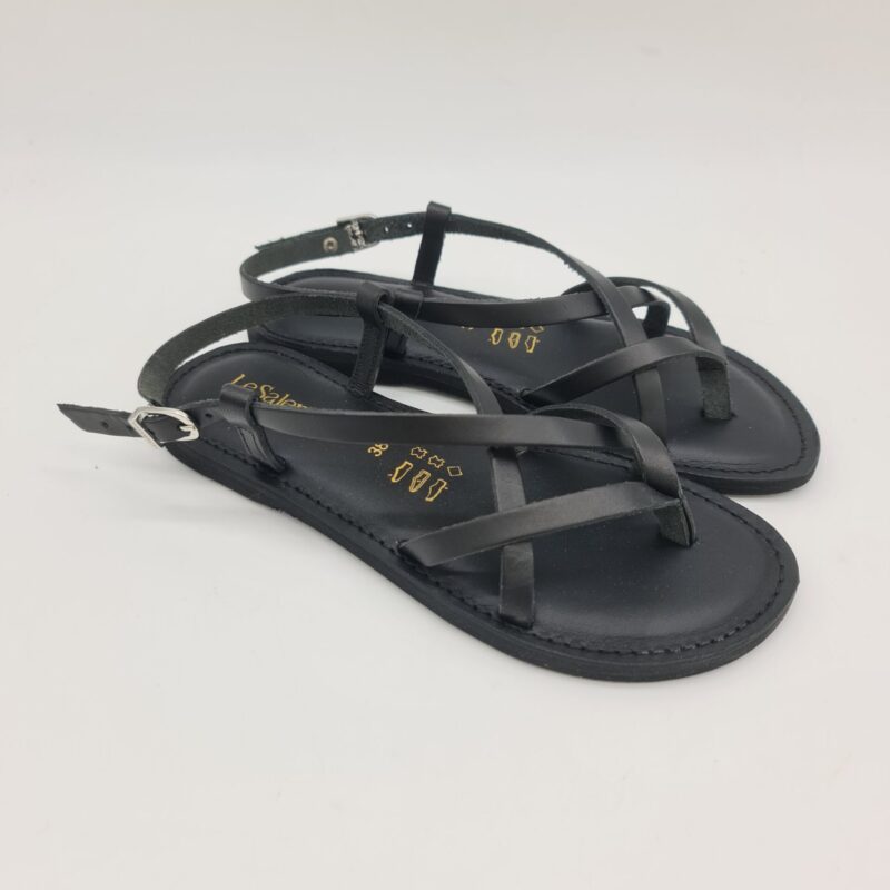 Le Salentine sandalo infradito nero donna
