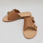 Le Salentine ciabatta donna cuoio con fibbie