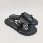 Le Salentine ciabatta donna nera con fibbie