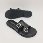 Le Salentine ciabatta donna nera con fibbie