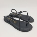 Le Salentine sandalo infradito donna con strass nero
