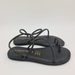 Le Salentine sandalo infradito donna con strass nero