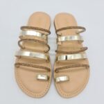 Le Salentine ciabatta donna infradito con strass oro