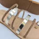 Le Salentine ciabatta donna infradito con strass oro