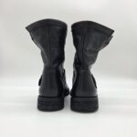 Felmini biker classico donna con fibbia lavado nero
