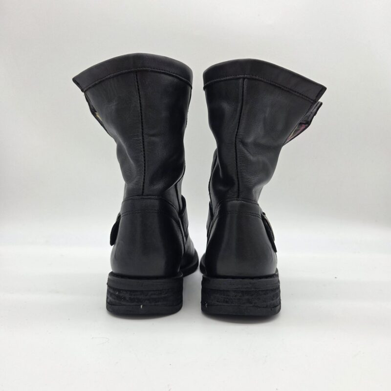 Felmini biker classico donna con fibbia lavado nero