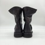 Felmini biker classico donna con fibbia lavado testa di moro