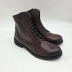 Felmini scarponcino donna marrone con zip dietro