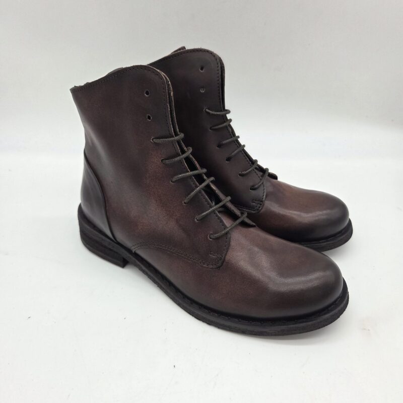 Felmini scarponcino donna marrone con zip dietro