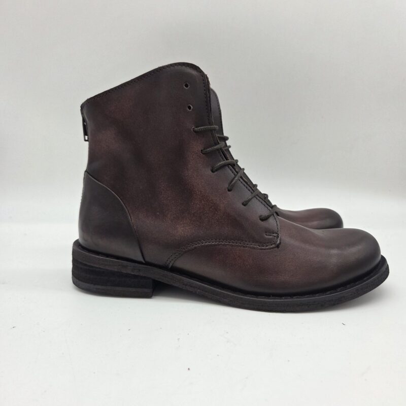 Felmini scarponcino donna marrone con zip dietro