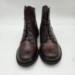 Felmini scarponcino donna marrone con zip dietro