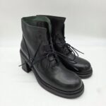 Felmini stivaletto stringato con tacco grande 8 cm nero donna