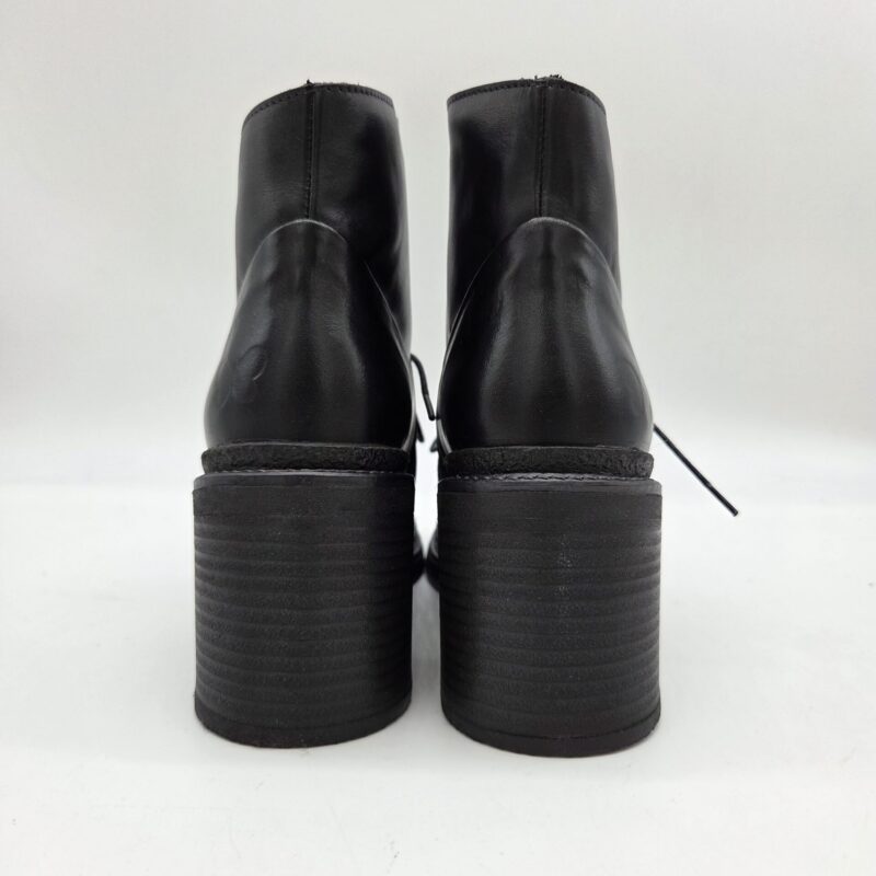 Felmini stivaletto stringato con tacco grande 8 cm nero donna