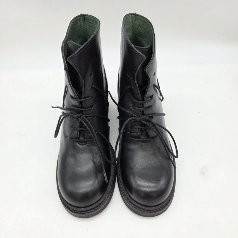 Felmini stivaletto stringato con tacco grande 8 cm nero donna