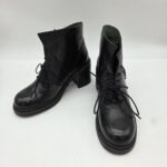 Felmini stivaletto stringato con tacco grande 8 cm nero donna