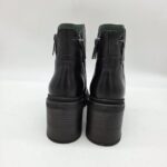 Felmini stivaletto tacco grande 8 cm con due zip nero donna