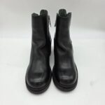 Felmini stivaletto tacco grande 8 cm con due zip nero donna