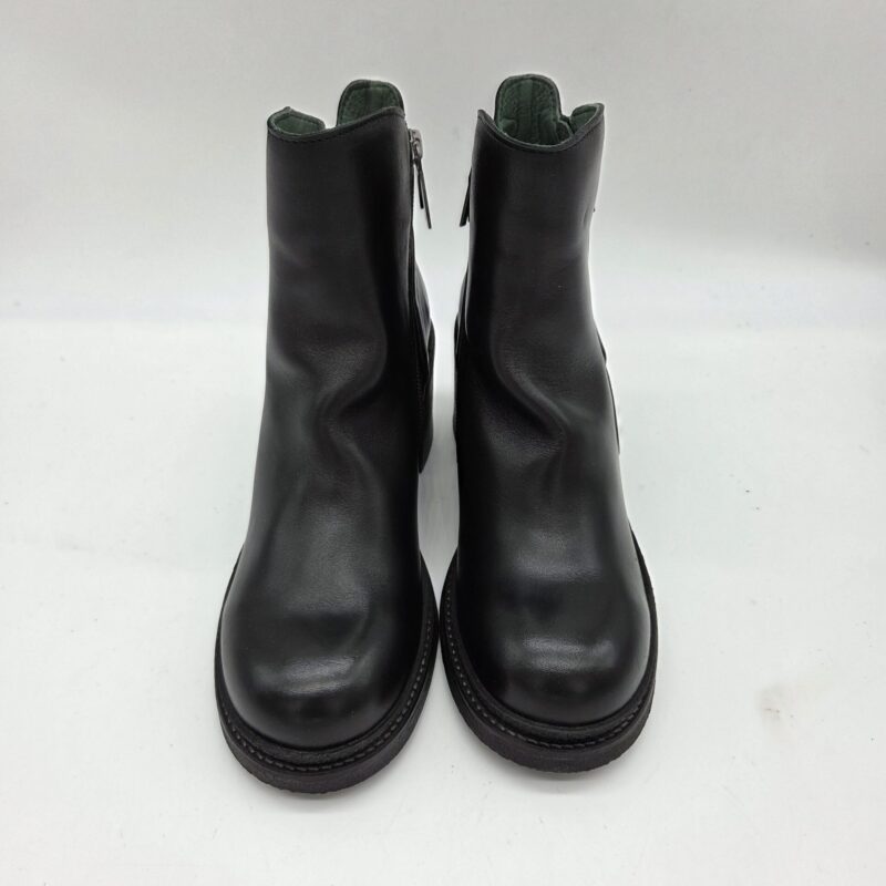 Felmini stivaletto tacco grande 8 cm con due zip nero donna