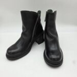 Felmini stivaletto tacco grande 8 cm con due zip nero donna