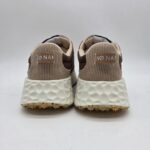No Name sneakers donna in velluto marrone e beige