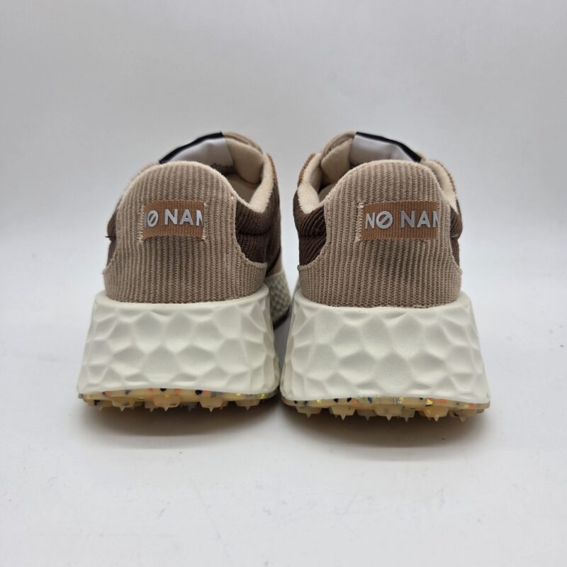 No Name sneakers donna in velluto marrone e beige