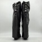 Metisse stivale texano con ghetta pelle nero tacco 5cm