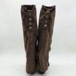 Metisse stivale texano con ghetta camoscio marrone tacco 5cm