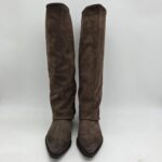 Metisse stivale texano con ghetta camoscio marrone tacco 5cm
