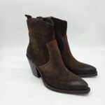 Metisse texano donna camoscio ingrassato testa di moro tacco 8cm