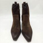 Metisse texano donna camoscio ingrassato testa di moro tacco 8cm
