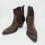 Metisse texano donna camoscio ingrassato testa di moro tacco 8cm