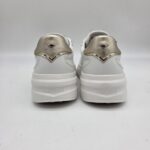 Alberto Guardiani Aeris sneakers donna pelle bianca con inserti oro